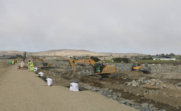 Proyecto de protección del río Lacramarca registra avance del 55 %