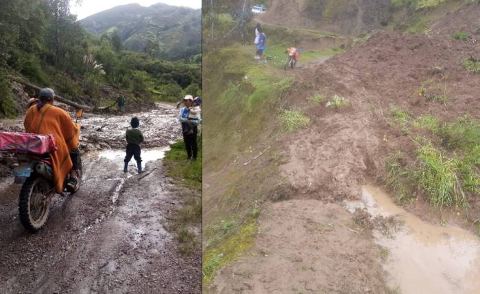 Lluvias causan huaico en Sihuas y deslizamiento en Yungay