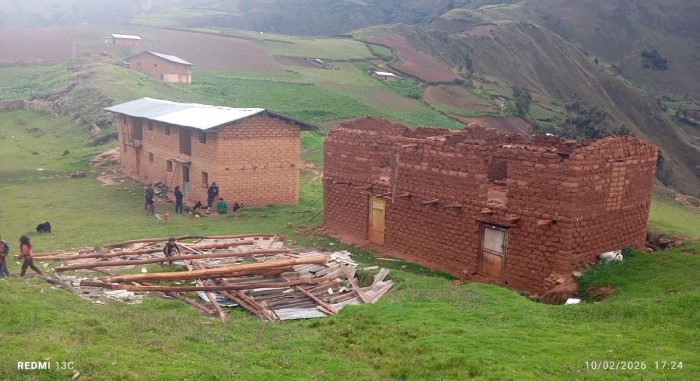 Vientos fuertes dejan 2 viviendas inhabitables y 5 damnificados en Pampas