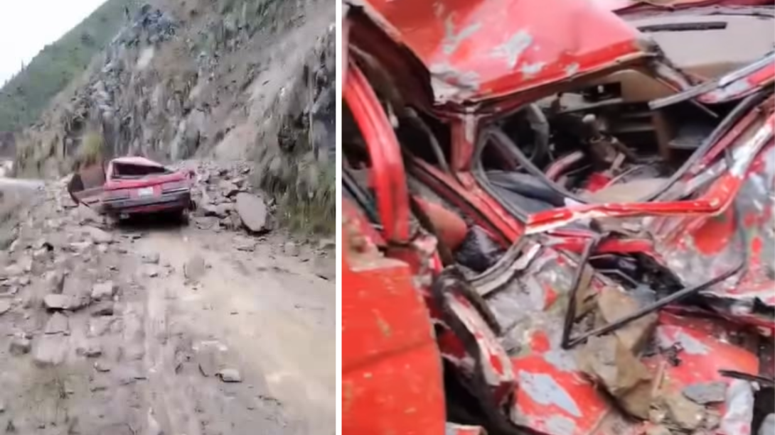 huanuco-gigantescas-rocas-aplastan-auto-y-pasajeros-sobreviven-de-milagro